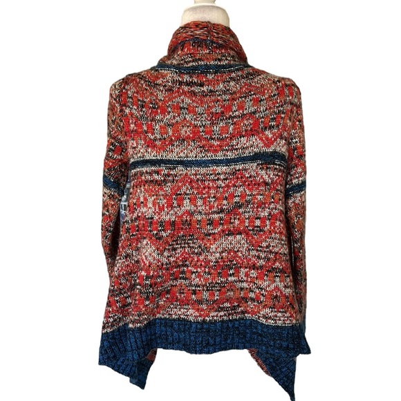 Anthropologie Yellow Bird Cascade Chunky Knit Asymmetrical Draped Cardigan - S - Picture 5 of 12